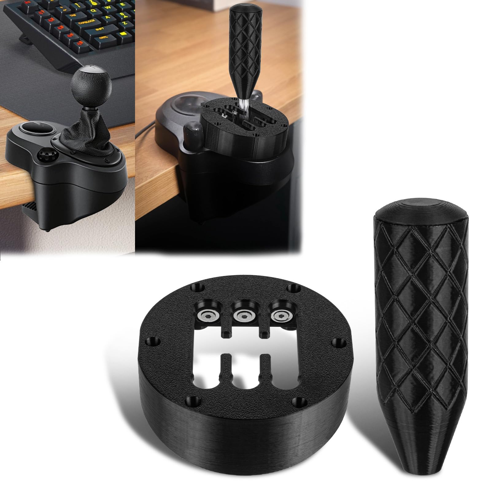 Compatible with Logitech Shifter Magnetic Mod, Magnetic Shifter Mod Compatible with Logitech G29/G920/G923/G27/G25, Realistic 6-Speed H-Pattern Upgrade with Tactile Gear Feel
