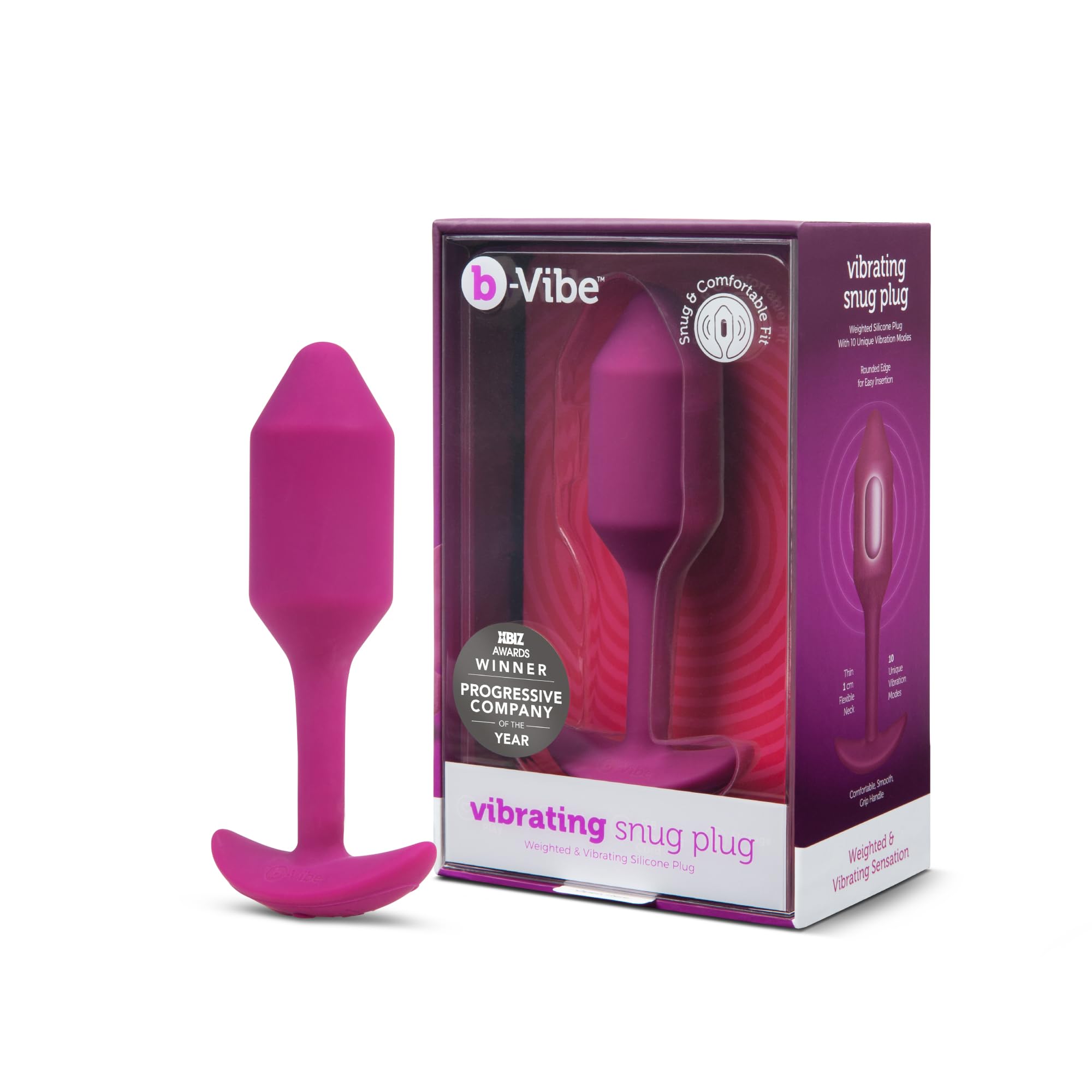 b-Vibe Vibrating Snug Plug Rose Medium 500 g