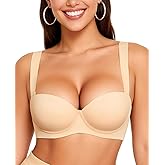 Upushall Push Up Padded Bras for Women Adds-2-Cups Plunge Underwire T Shirt Bombshell Bra Lift Up
