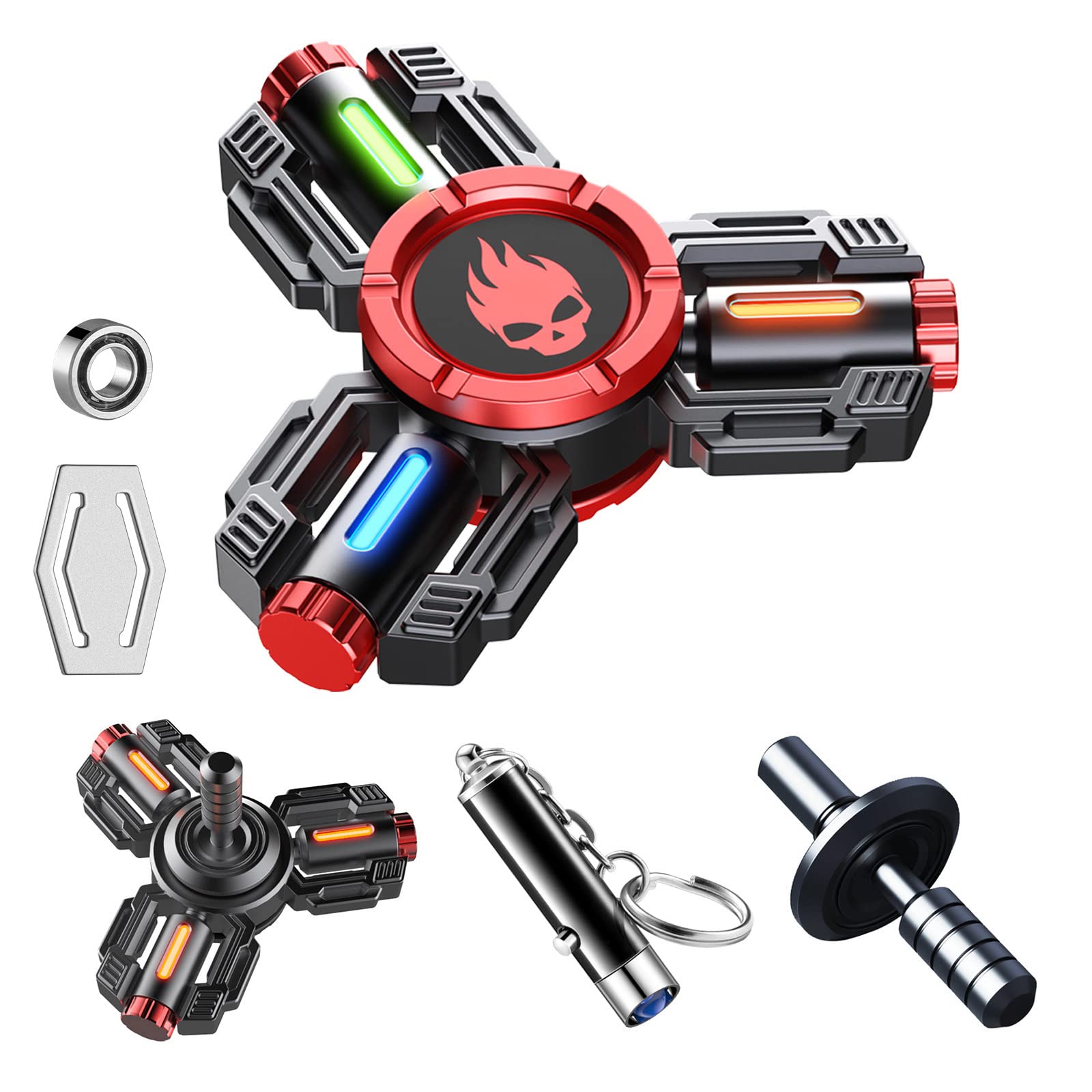 Photo 1 of INNOPLUS Fidget Spinners, Fidget Spinner Gifts for Adults Kids, Finger Hand Spinner, Metal Fidget Spinner, Fidget Toys, Fidgets for Kids, Stress Anxiety ADHD Relief Figets Toy, Luminous Night Effects