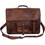 KPL 18 INCH Leather Briefcase Laptop Messenger Bag Satchel Office computer bag for men and women (18 INCH)