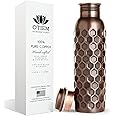 Otiem Pure Copper Water Bottle for Drinking Water, 34 Oz Antique Black – Stay Hydrated and Enjoy Ayurvedic Benefits – Leak-Proof, Temperature Retention, Eco-Friendly Design – Durable Copper Bottle