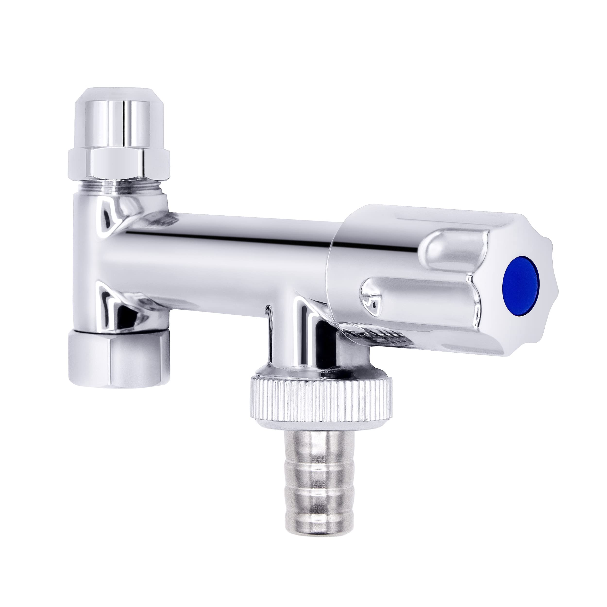 Variosan additional equipment valve 11107, Eckfix, brass, design handle, non-return valve, chrome-plated
