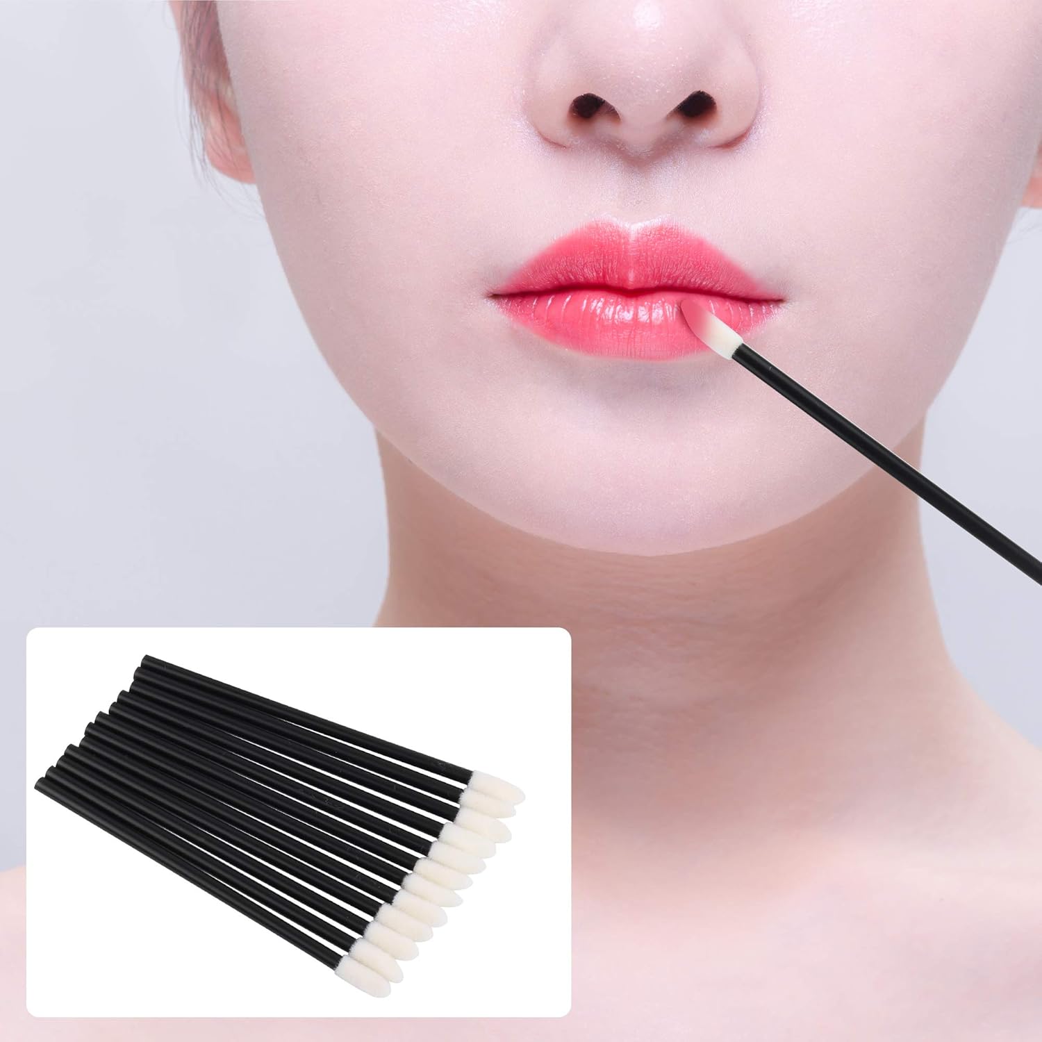 400PCS Disposable Lip Brushes Lip Gloss Applicators Make Up Brush Lipstick Lip Gloss Wands Makeup Applicators Brushes Applicator Tool Makeup Beauty Tool Kits Disposable Lip Brushes Tool Kits Black: Beauty