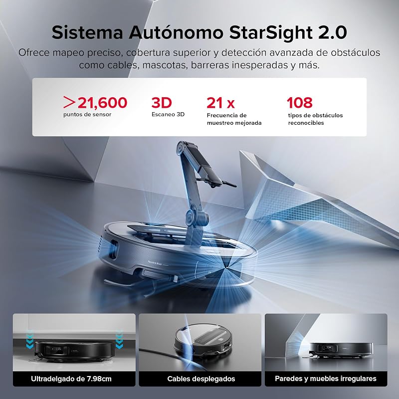 Saros Z70 Robot Aspirador Succión Extrema de 22000 Pa