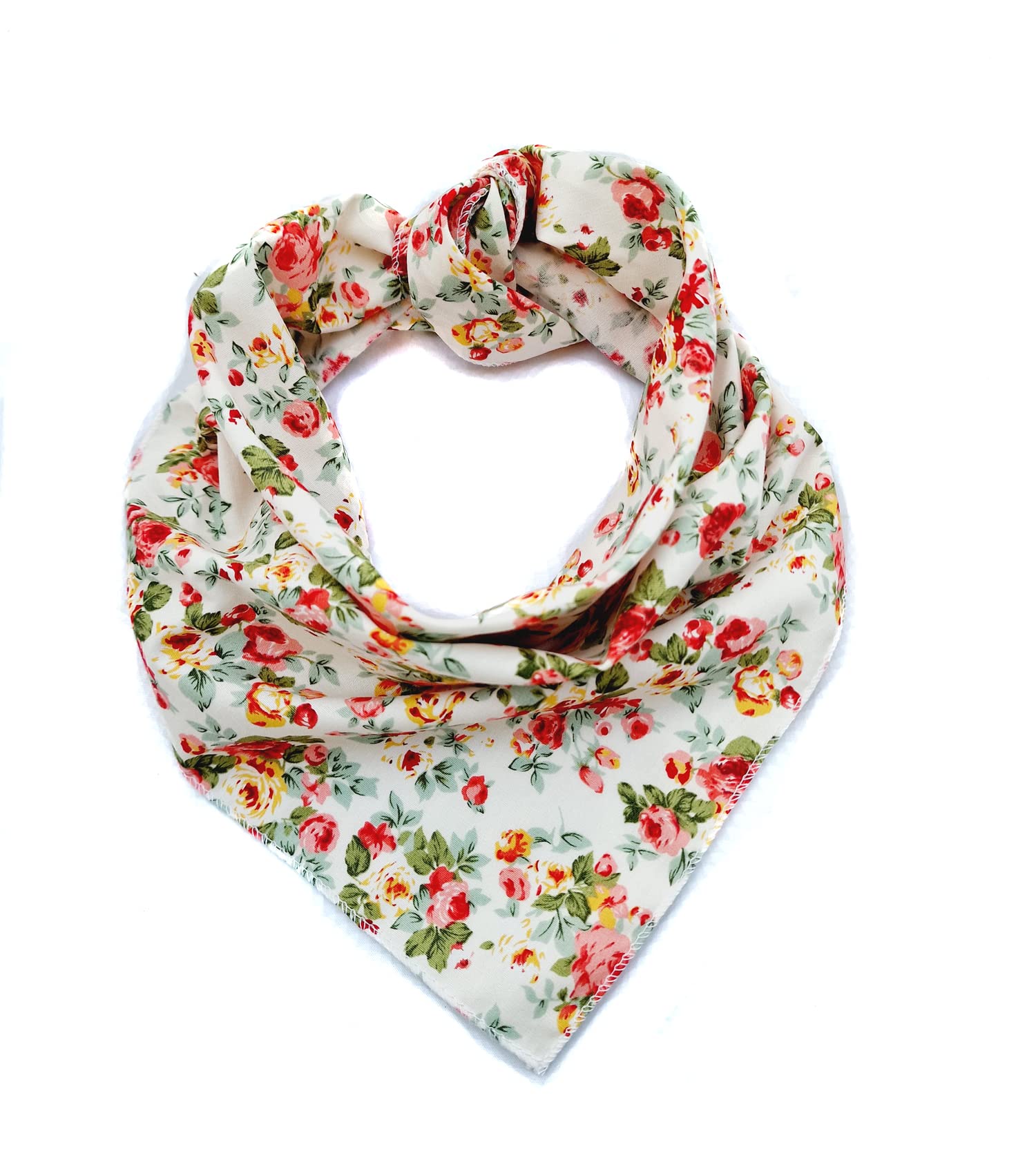 Pet Pooch Boutique Vintage Bandana for Dog, Medium/Large, Cream — image 1