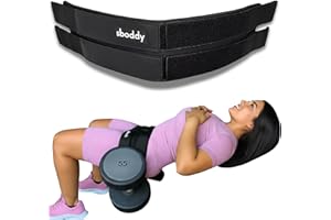 SBODDY Hip Thrust Belt with Dual-Strap Design – Booty Builder for Heavy Dumbbells, Kettlebells & Plates Up to 400 lbs – Comfortable Glute Workout Equipment for Women – Coach Tested – Home & Gym Use.