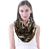 Lina &amp; Lily Camouflage Print Women's Infinity Loop Scarf Lightweight