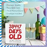 Stuff4 108th Birthday Card 39447 Days Old Humour 145mm UK Made view 3