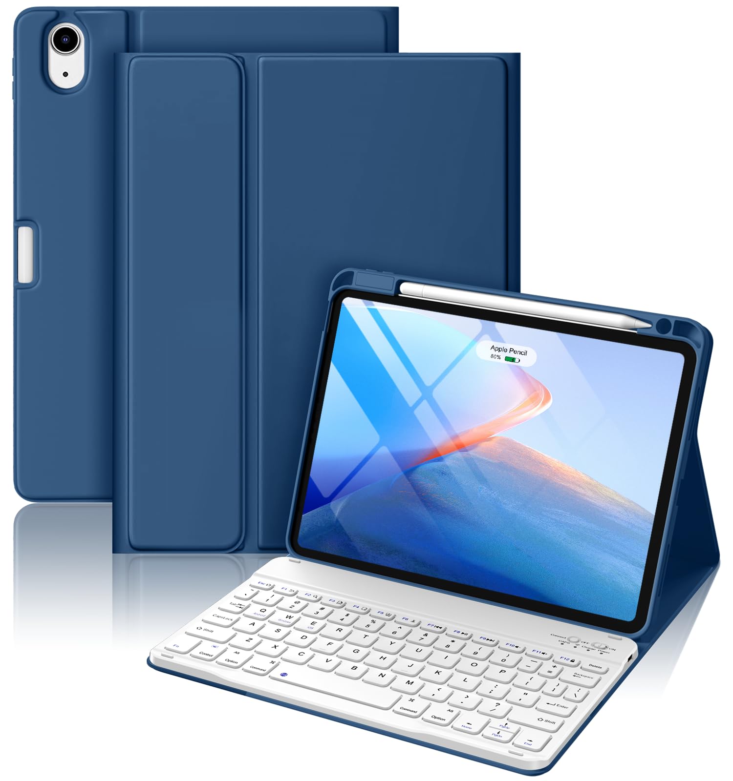 Photo 1 of Wenlaty Keyboard Case for iPad Air 11-inch Case with Keyboard (M4/M3/M2, 2026/2025/2024) & Air 5th/4th Gen 10.9'' - Detachable Wireless, Thin & Light Cover with Pencil Holder for Air 11, Abyss Blue