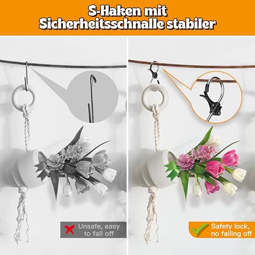 12-Pack Anti-Drop Stainless Steel S Hooks – 2.5 Inch Small Hangers For Kitchen, Workshop, Bathroom & Garden (Safety Buckle Design)
