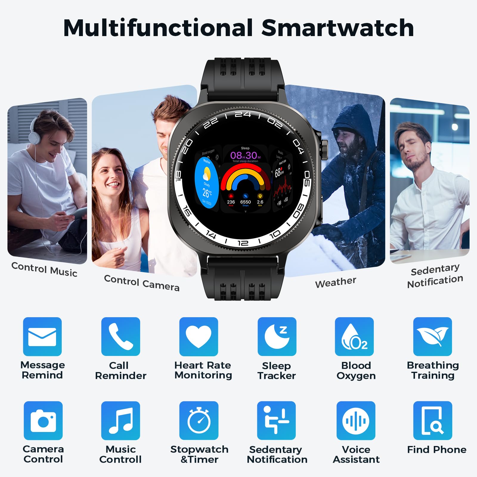 Smart Watch, 2025 AMOLED 3D 1.43