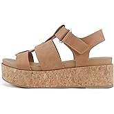 Soda “Amenda” ~ Women Round Toe Fisherman Platform Low Heel Wedge Sandal with Adjustable Ankle Strap