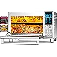 Nuwave Bravo Convection Toaster Ovens Air Fryer Combo with 30QT Large Capacity For A Whole Chicken and 13" Pizza. Multi-Layer Cooking, Probe Feature, 100+ Presets One-Touch Smart Control Countertop