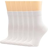 Mcool Mary Womens Crew Socks Ankle Thin Soft Cotton Casual Crozy Solid Bootie Socks for Women 6 Pack