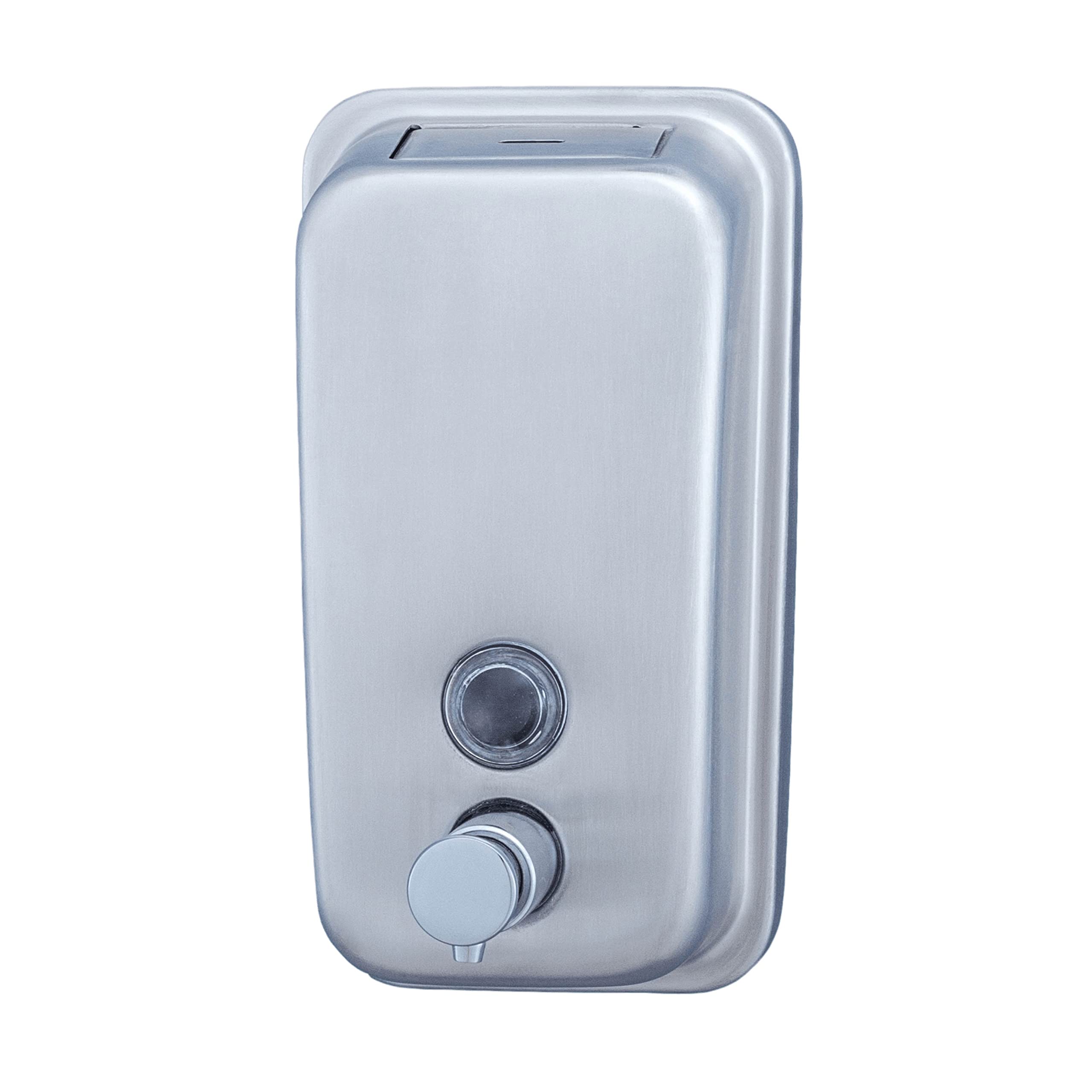 Jofel ALL1006 Vertical Refillable Soap Dispenser, Glossy Stainless Steel, 0.5 Litre