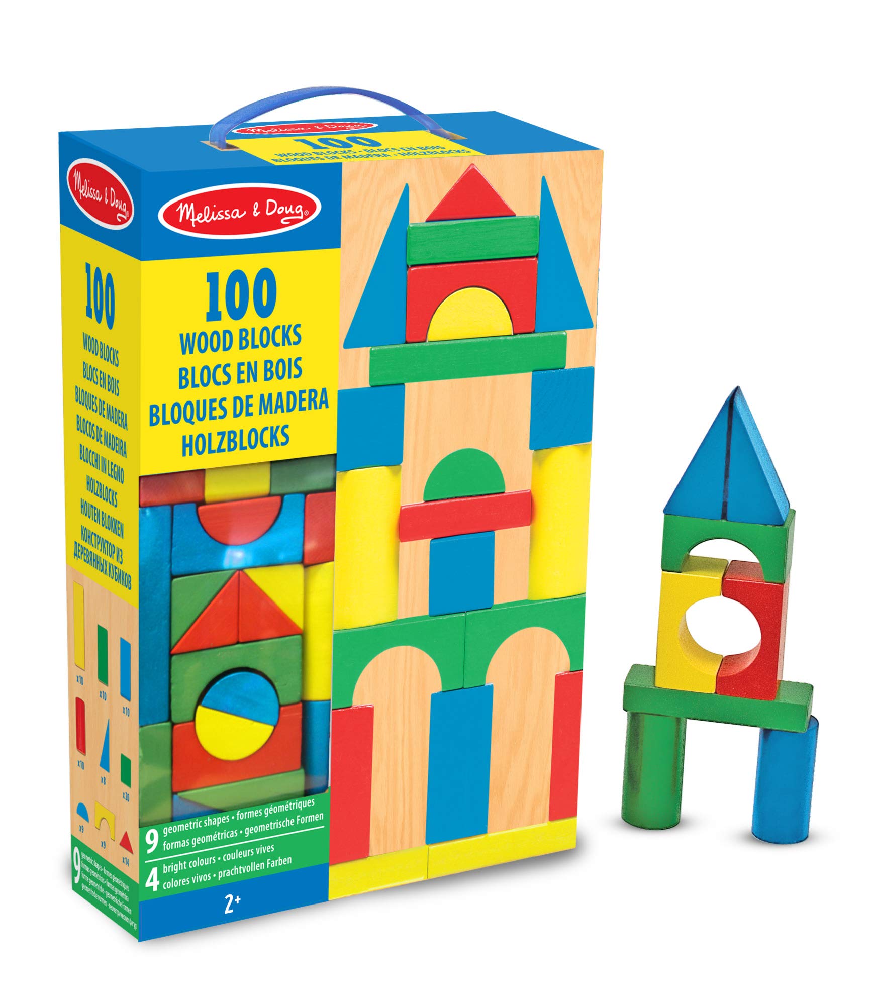 melissa & doug wooden construction building set in a box