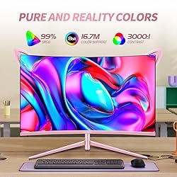 CUNPU Pink Computer Monitor, 27 inch 1440p 165Hz