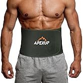 APEXUP Waist Trainer for Women Lower Belly Fat, Men Sweat Band, Stomach Wrap, Waist Trimmer with Removable Lumbar Support