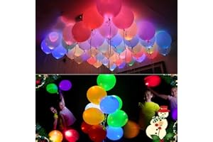 CEAGGDY 20 LED Light Up Balloons, 12 inch Neon Balloons Mixed Colors Flashing Lasts 24 Hours Glow in the dark for Birthday Glow Party Favors Supplies Wedding Halloween Christmas Decorations