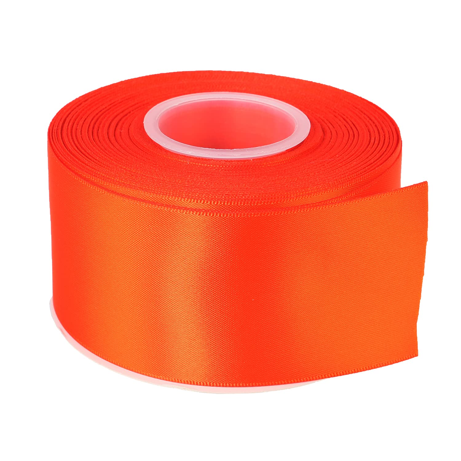 Joycrosso 50mm Double Faced Satin Ribbon 22 Meters-Roll Set for Gift Wrapping Party Favor Hair Braids Baby Shower Decoration Craft Supplies, Autumn Orange