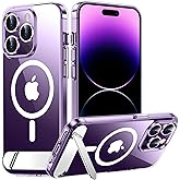 Temdan Magnetic Compatible with iPhone 14 Pro Max Case, [Built-in Invisible Kickstand][Compatible with MagSafe] [Military Grade Shockproof] Slim Thin Phone Case for iPhone 14 Pro Max 6.7"
