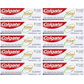 Colgate Total Toothpaste, Clean Mint, Travel Size 0.88 oz (24.9g) - Pack of 1010