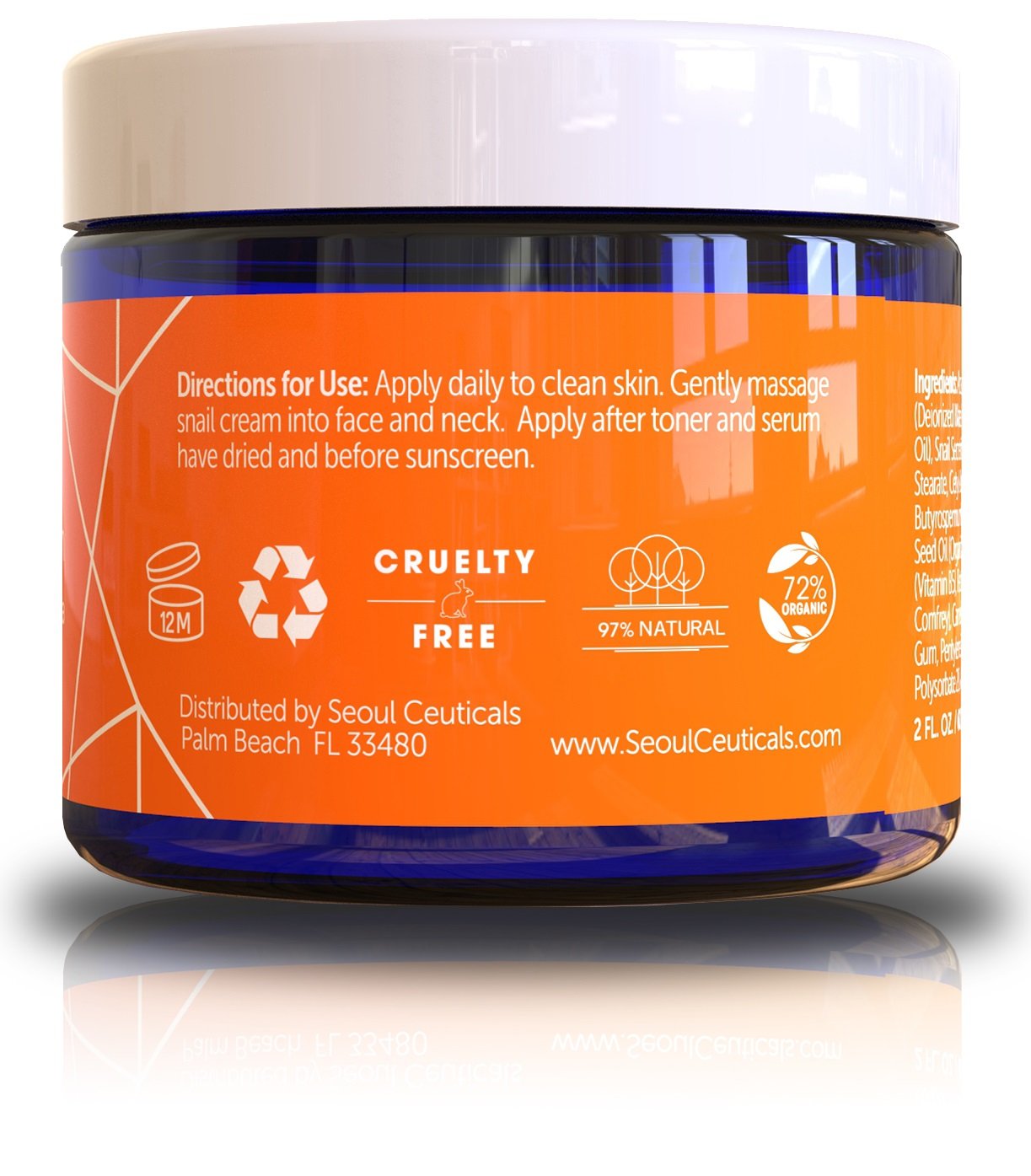 Korean Skin Care Snail Repair Cream - Korean Moisturizer Night Cream 97.5% Snail Mucin Extract - All In One Recovery Power For The Most Effective Korean Beauty Routine - 2oz: Beauty