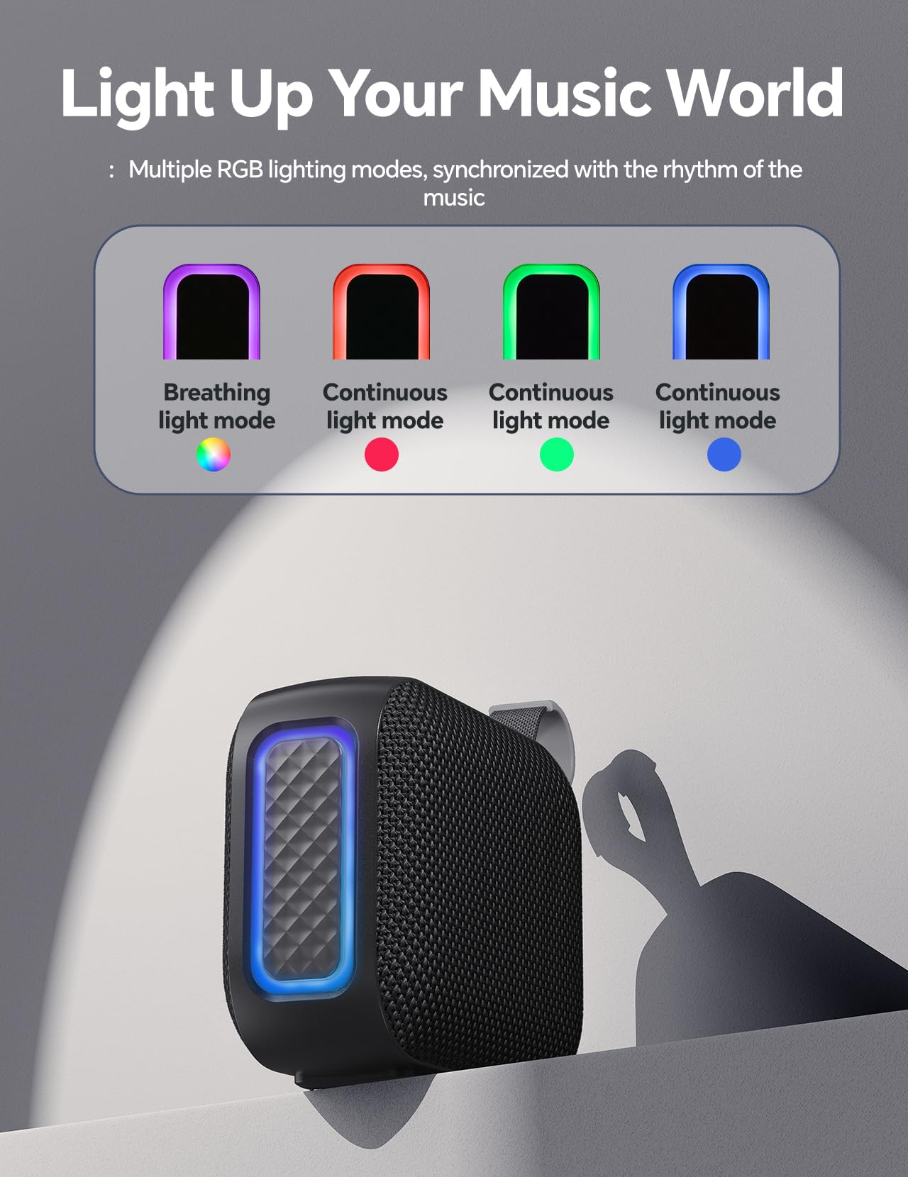 Portable Bluetooth Speaker Waterproof Gift: Birthday Christmas White Elephant Gifts Stocking Stuffers for Adults Teens Women Men, IPX5 HD Sound Up to 24H Playtime, Cool Tech for Boys Girls-Black