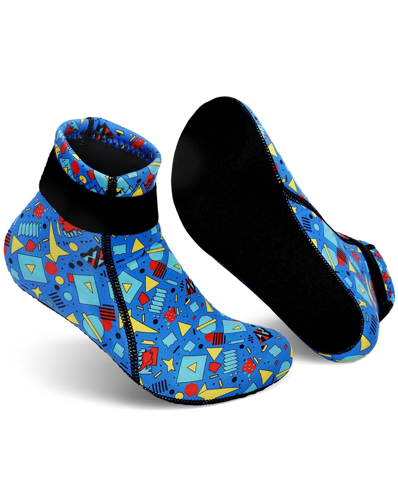 Gogokids Kids Neoprene Socks 3mm, Warm & Non-Slip Swim Socks with Velcro for Boys & Girls, for Beach, Swimming & Water Sports