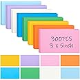 HEYPLACE 300PCS Colored Index Cards, 3x5 Inch Flash Cards Study Heavy Notecards for Studying School Office Learning Memo Scratch Pad, 8 Colors Notecards