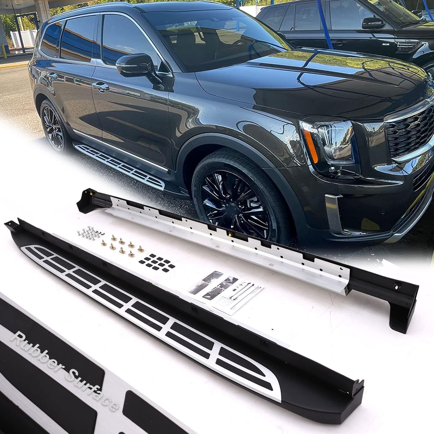 Photo 1 of *Scratched* SNIXWOO 500 LBS Running Boards Side Steps fit for KIA Telluride S SX EX X-LINE X-PRO, No Drilling Required (2019-2025)