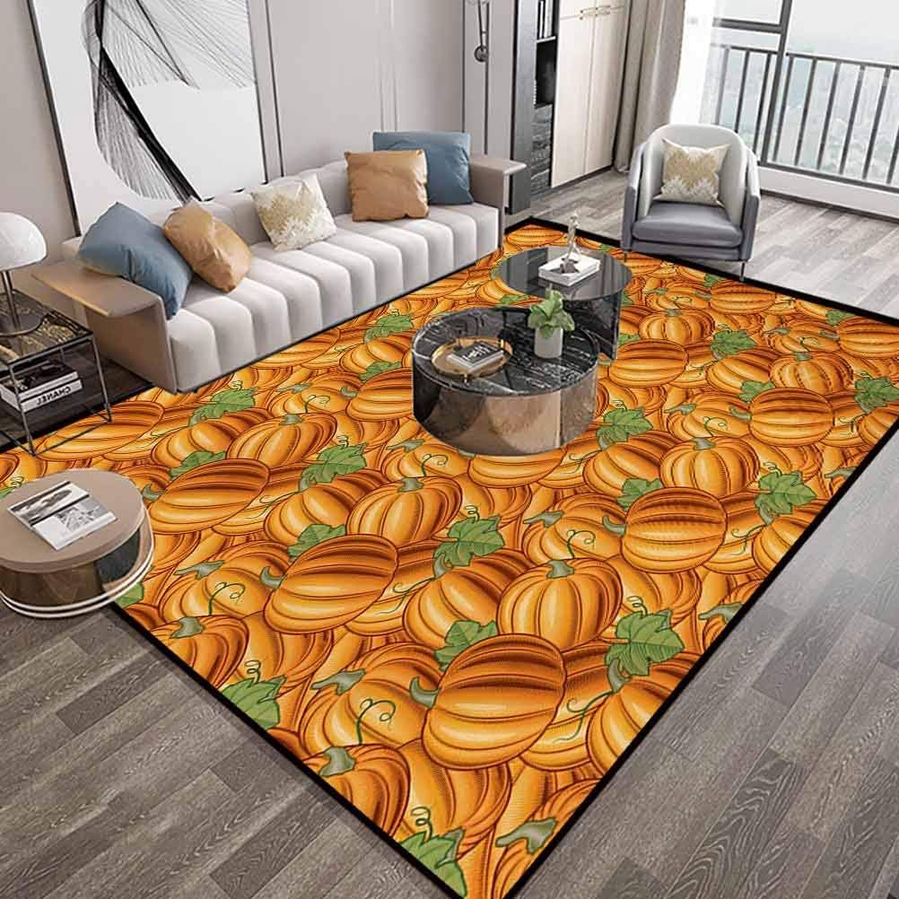 Harvest - Alfombra de área grande de 1,82 m x 7'2 pulgadas, calabazas