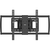 QualGear UL Listed Heavy Duty Full Motion TV Wall Mount for 60-100 Inch TVs | VESA 200x200 to 900x600 mm, Holds up to 176 Pounds, Tilt, Swivel 45 Degrees, Extends 24.61 Inches, Black, QG-TM-092-BLK
