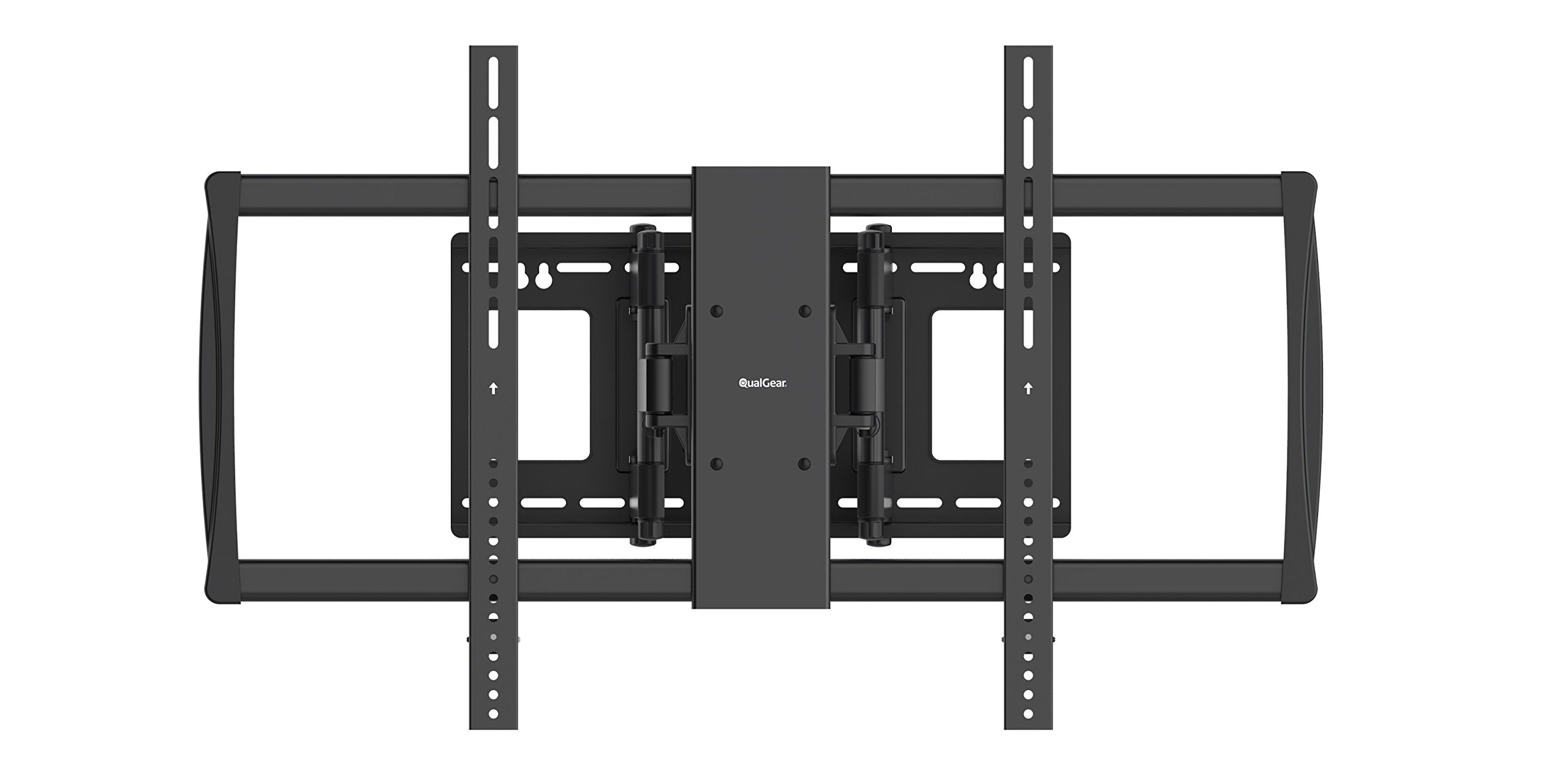 Photo 1 of **UNTESTED**
QualGear Heavy Duty Full Motion TV Wall Mount for 60"-100" Flat Panel and Curved TVs, Black (Qg-TM-092-Blk) [UL Listed]