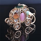 Fashion opal pumpkin carriage key chain Cinderella