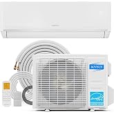 ROVSUN 9000 BTU Mini Split AC/Heating System, 23 SEER2 Inverter Heat Pump | Ductless Energy Efficient System, Pre-Charged Condenser, 115V Easy Installation, Quiet 27dB, Works in -13&deg;F to 131&deg;F, 400SqFt