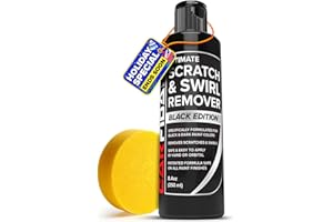 Carfidant Black Scratch and Swirl Remover - Car Scratch Remover for Paint Scratches - Polishing Compound for Cars Kit with Buffer Pad - Buffing Compound for Car Paint Restorer