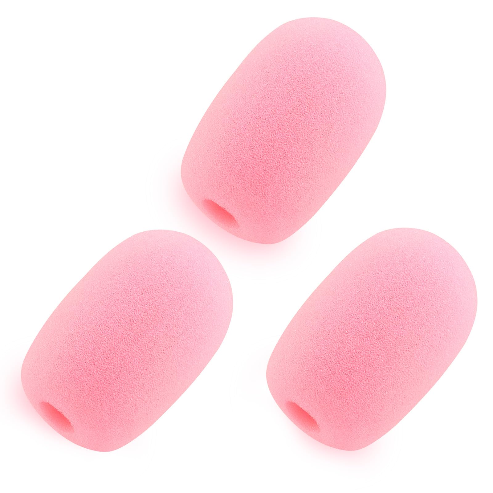 Photo 1 of LEFXMOPHY Pink Windscreen for Razer BlackShark V2 / V2 Pro / V2 X/Kaira Pro Gaming Headset Microphone Pop Filter Mic Foam Cover, 3-Pack
