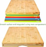 Winged Sirius 8 in 1 Bamboo Chopping Board Set with 7 Colour Mats view 3
