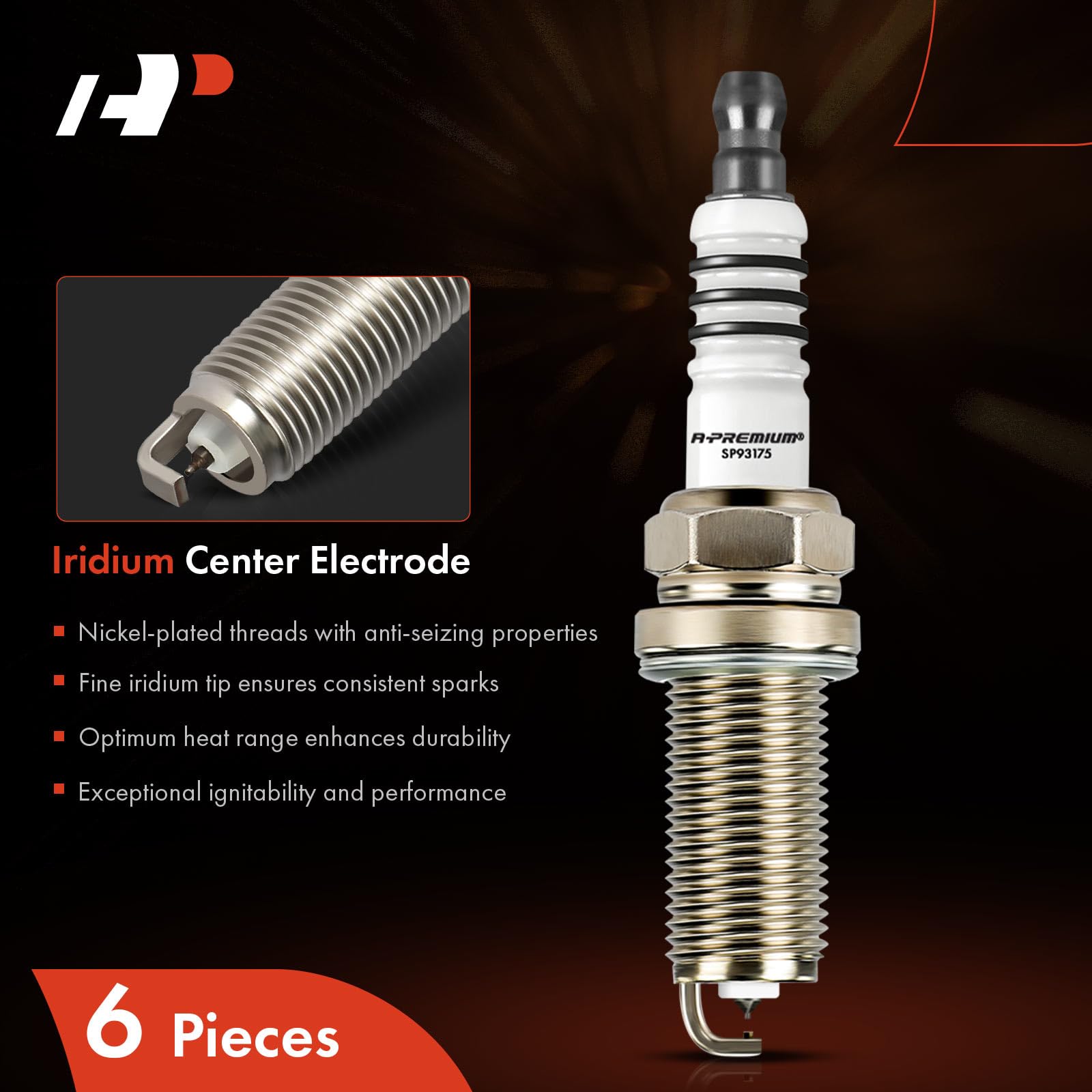 A-Premium Iridium Platinum Spark Plugs Compatible