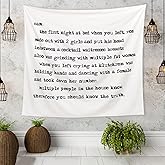 DESSOZAR Jersey Shore Tapestry with Funny Words Letter To Sammi 3D Boutique Words Retro Tapestry for Party Wall Hanging Home 