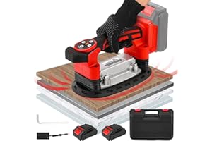 ANTSTONE Tile Vibration Tool 220mm Suction Cup 441lbs/200kg Adsorption Handheld Tile Installation Leveling Machine Tile Vibrator Tool for Tiling Leveling Laying Max.20000r/Min 9 Speeds