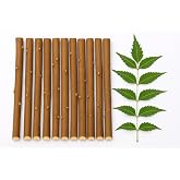 Natural Ayurvedic Half Dried Neem Datun Sticks, Natural Neem Twigs for Manual Tooth Cleaning, Wooden Chew Sticks, Traditional Brushing Alternative, 6-7 Inch, Pack of 10 + 1 Free