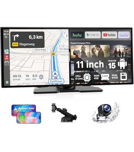 Amazon.com: 11.26 Inch HD Touchscreen Car Display, Wireless