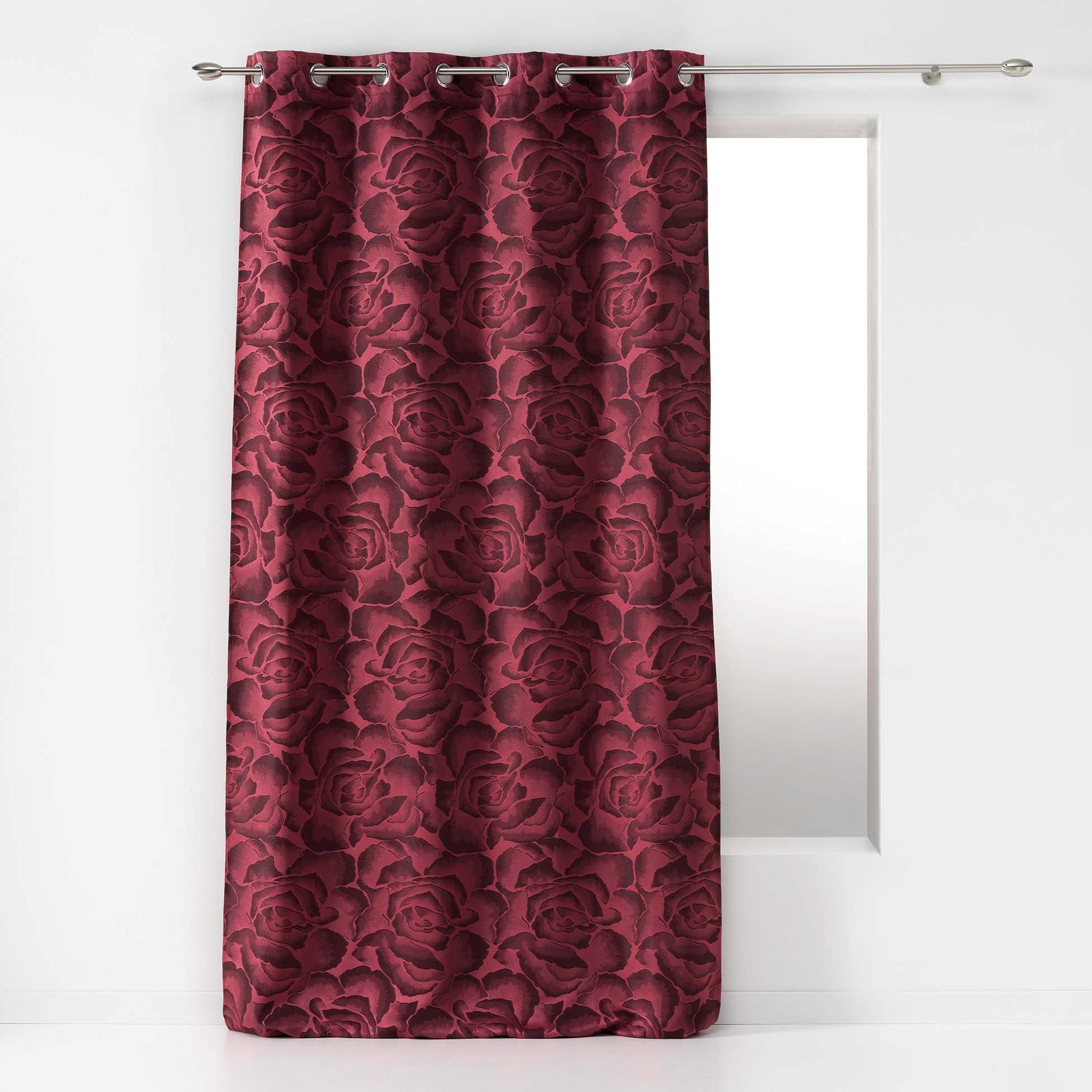 douceur d'Intérieur Eyelet Curtain 140 x 260 cm Red