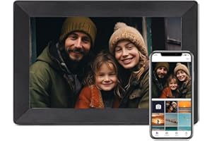 GLUSINE Uhale 10.1" Digital Picture Frame 1280x800 IPS HD Touch Screen Digital Frame, Auto-Rotate,16GB Storage,Digital Photo Frame Easy Via Uhale App Send Photos and Videos-Gift to Family and Friends