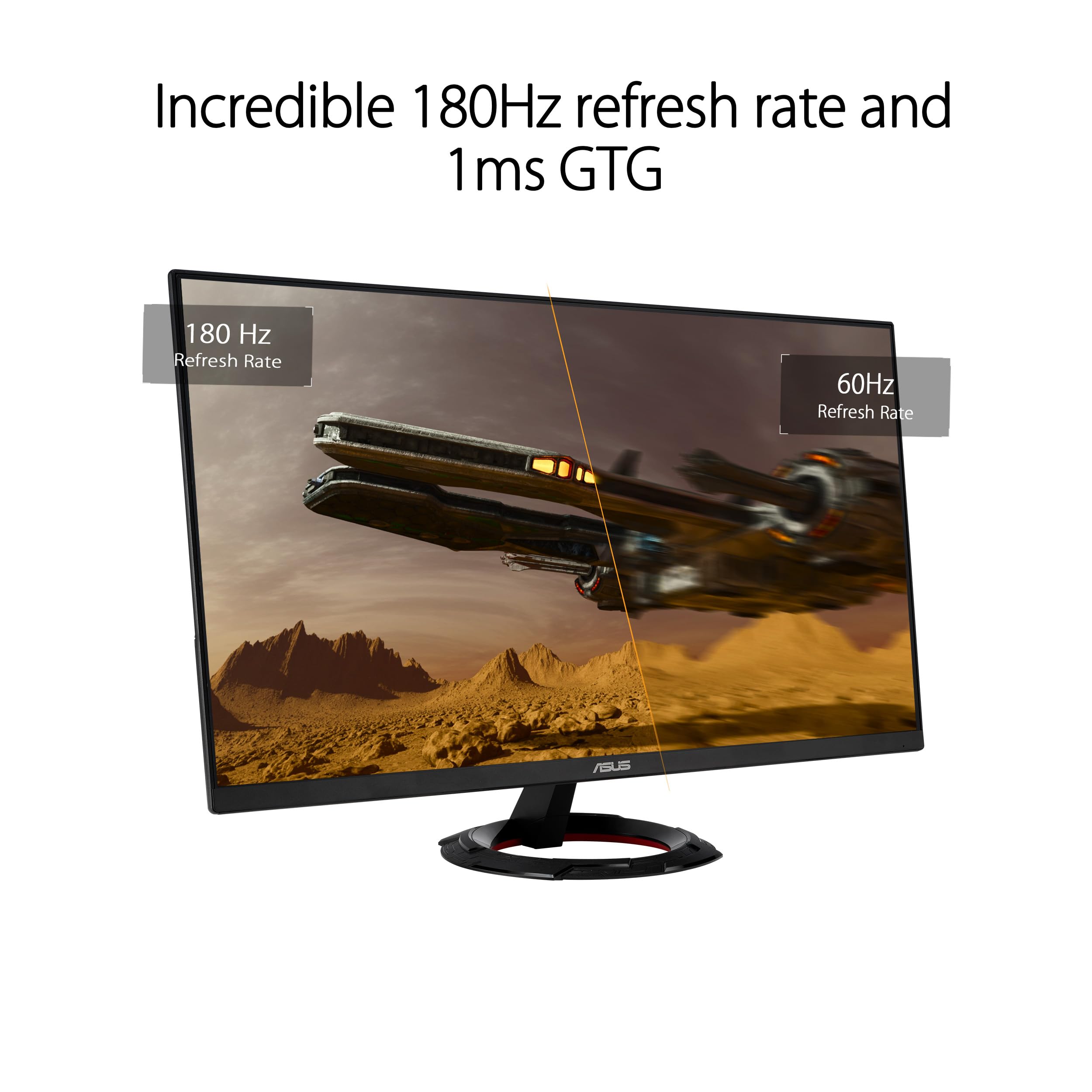 Asus Tuf Gaming Vg249Q3R Monitor Rear Connectivity Ports And Stand Design