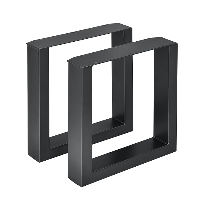 [en.casa]] 2X Tischgestell - 40 x 43cm Schwarz - Bankgestell Tischuntergestell Tischkufen Tischbein