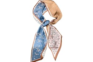 Dailyacc Hair Scarf for Women Fashion Silky Satin Headscarf Wrap Breathable Lightweight Neck Scarves For Handbag Accessories